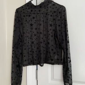 Sheer star print top